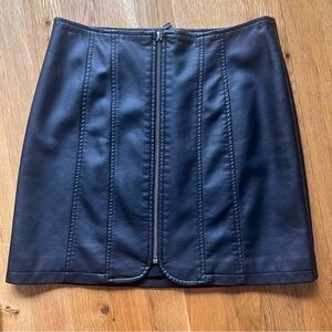 Free People vegan leather mini skirt